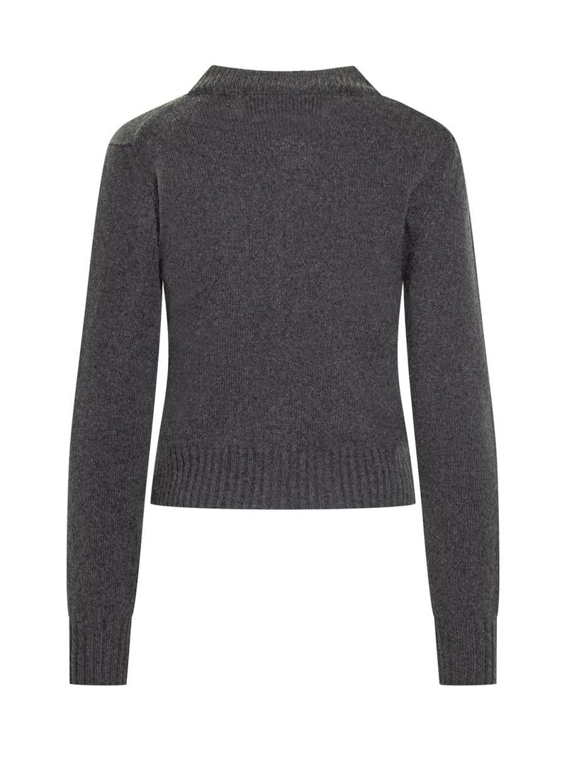 AMI Paris AMI Paris Ami Paris Grey Cardigan With Buttons And Logo outlook