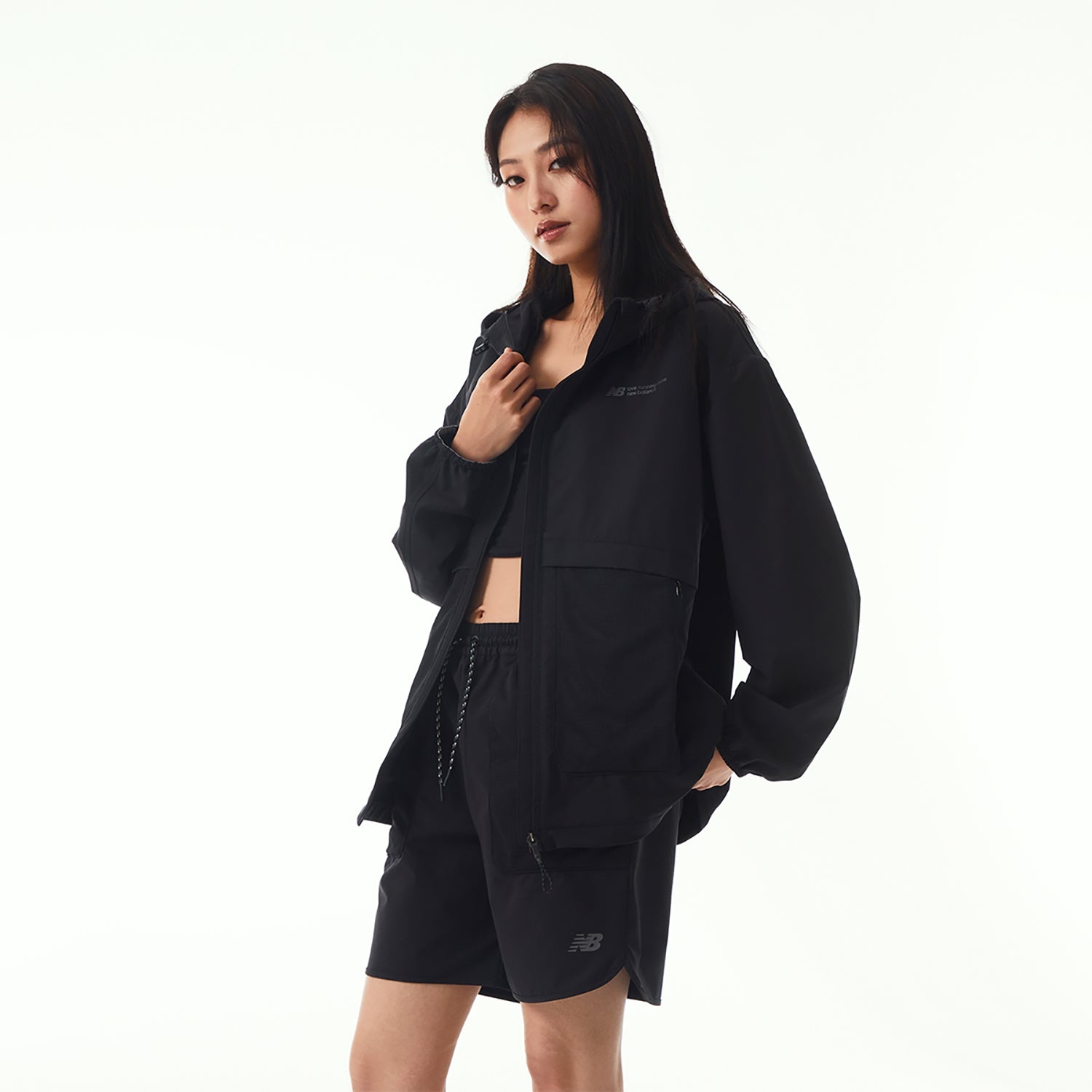 New Balance Woven Hooded Jacket 'Black' NAE24151-BK - 4