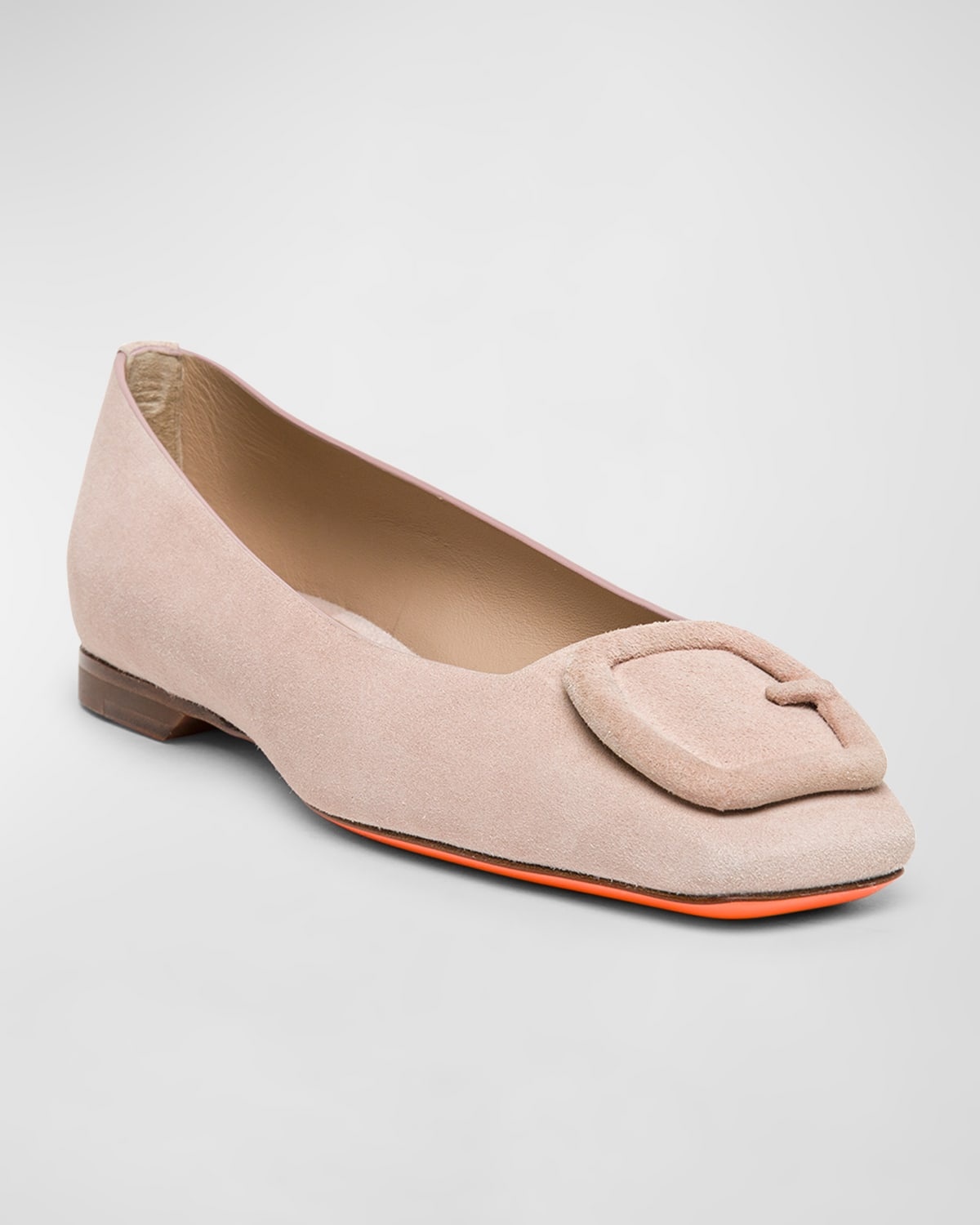 Maya Suede Buckle Ballerina Flats - 2