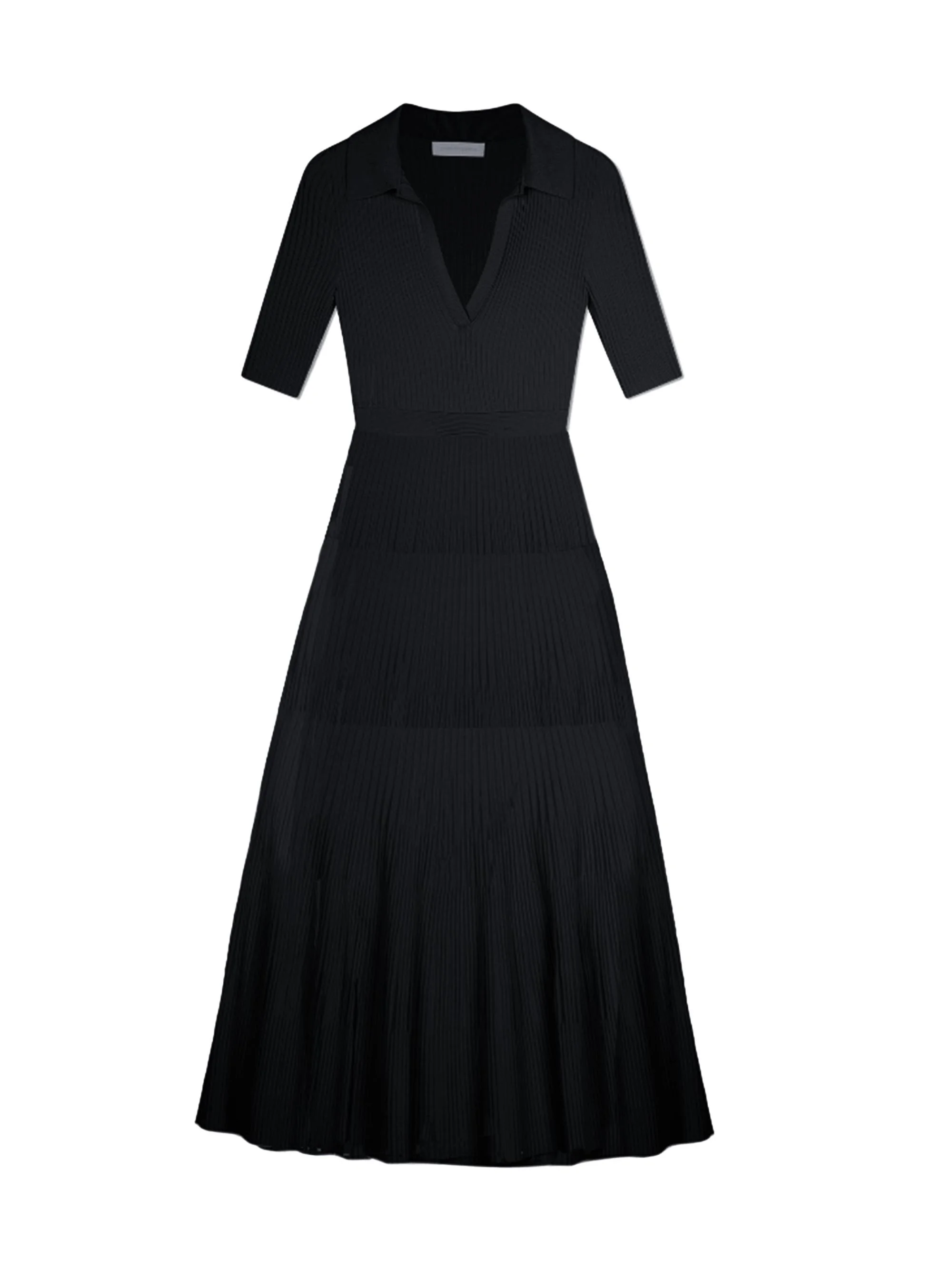 Women's Pati Polo Midi-Dress - Black - 1