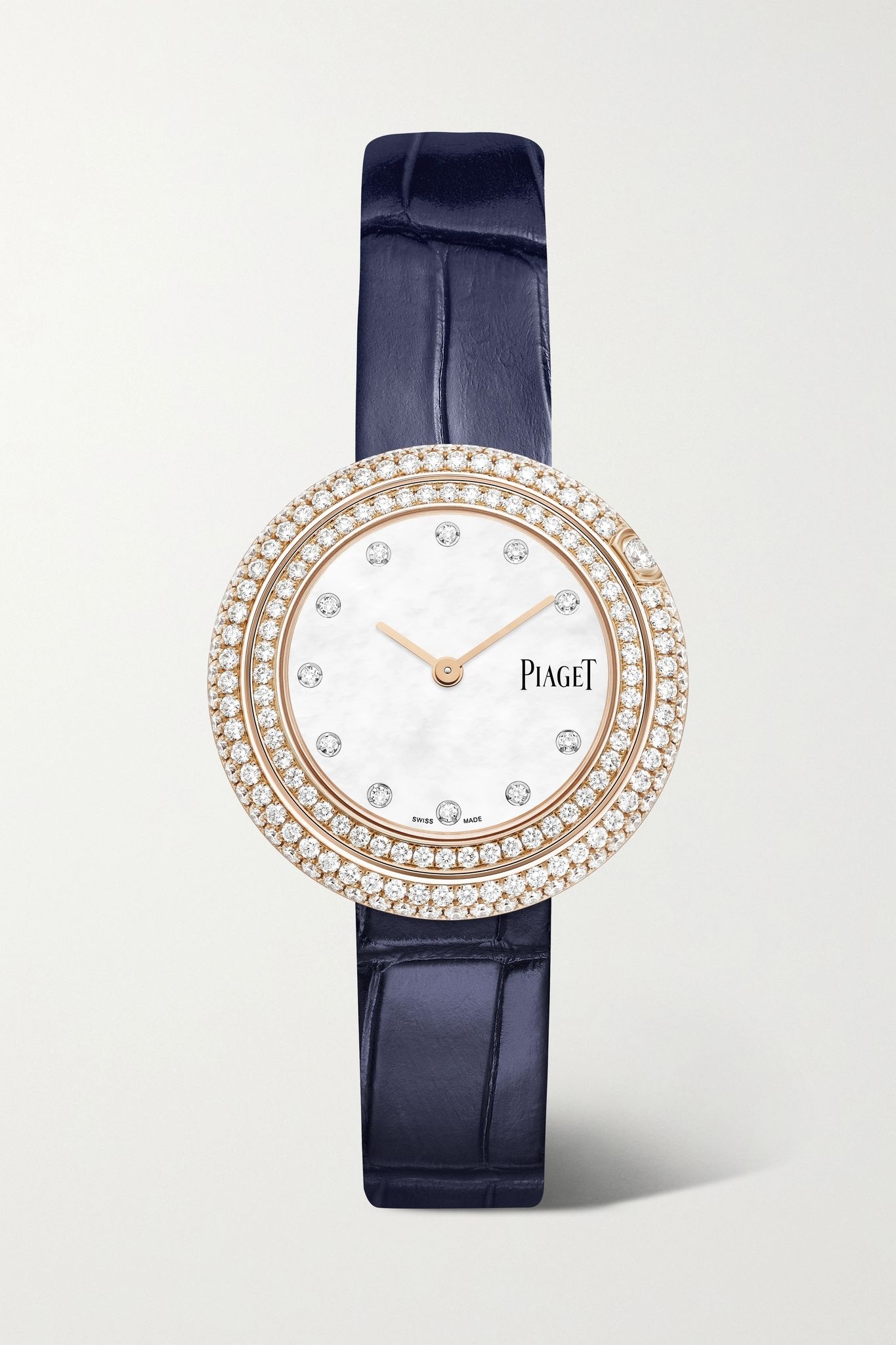 Possession 29mm 18-karat rose gold, alligator and diamond watch - 2