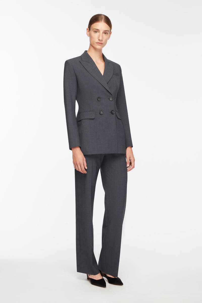 EMILIA WICKSTEAD Meredith Jacket in Charcoal Summer Wool outlook