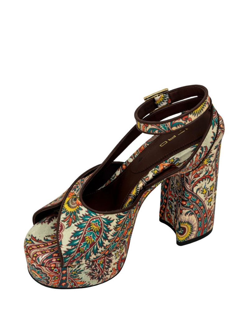 Etro paisley-print buckle sandals outlook