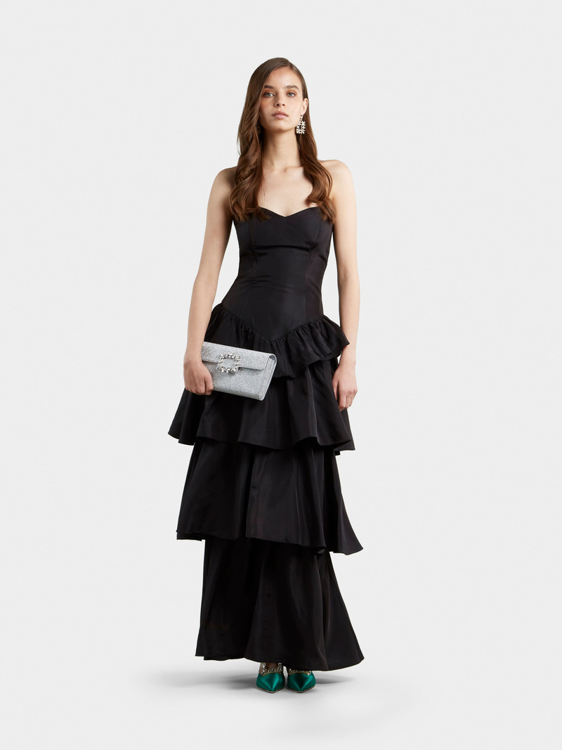 Roger Vivier Broche Vivier Buckle Clutch in Fabrics outlook
