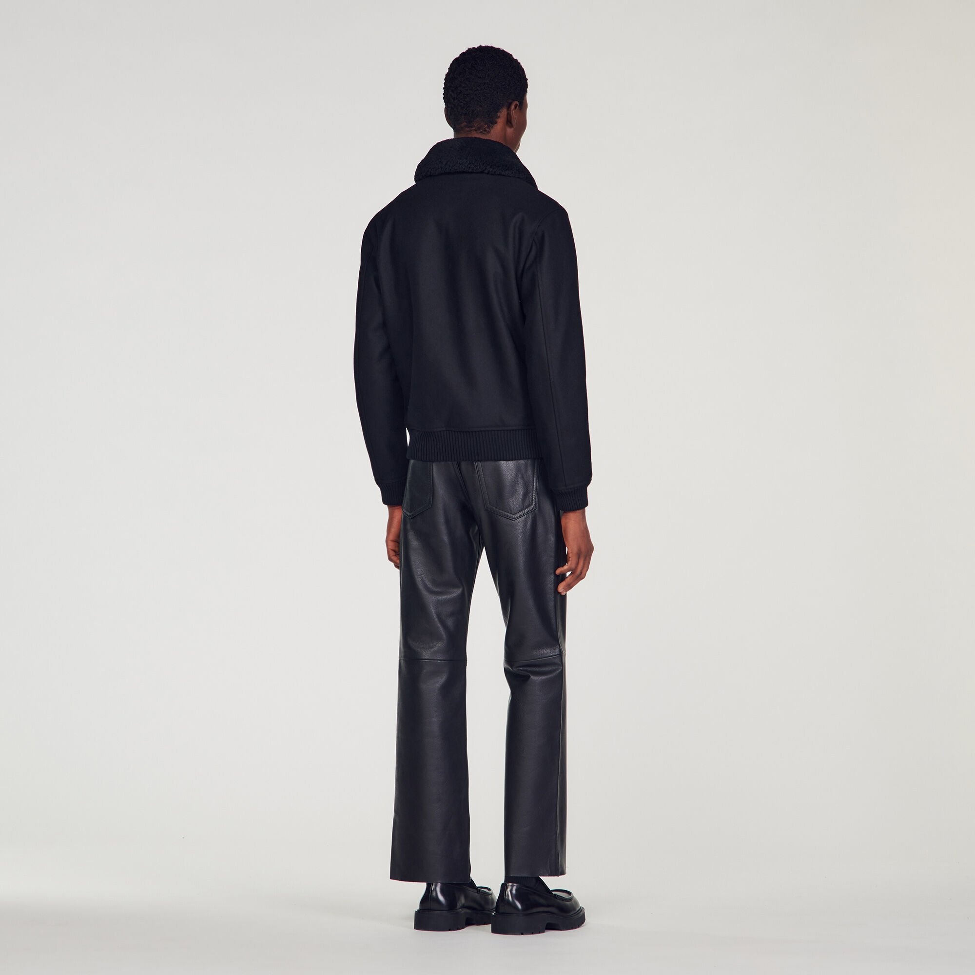 AVIATOR JACKET WITH SHEEPSKIN COLLAR - 6