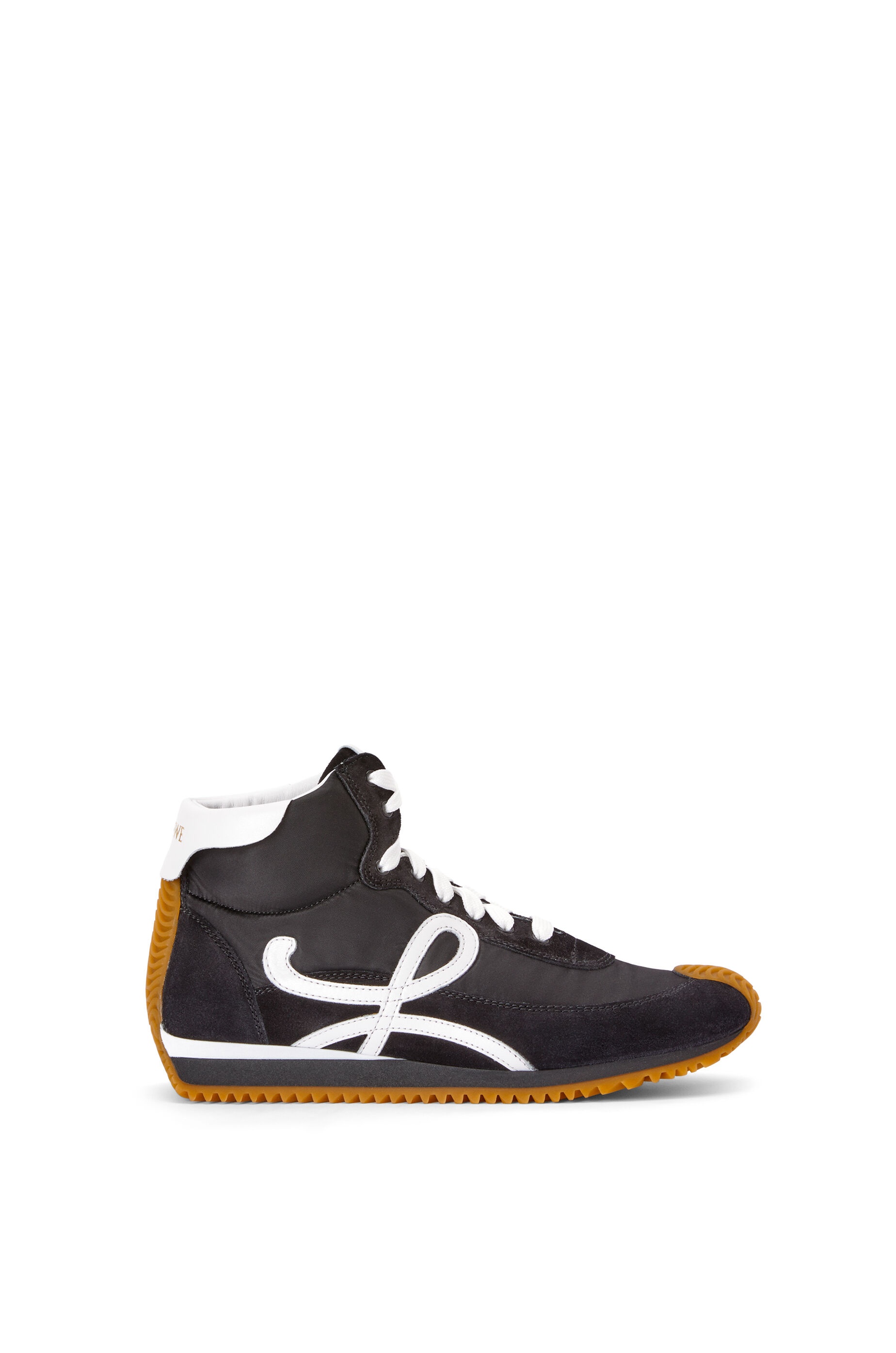 High top Flow runner in nylon and calfskin - 1