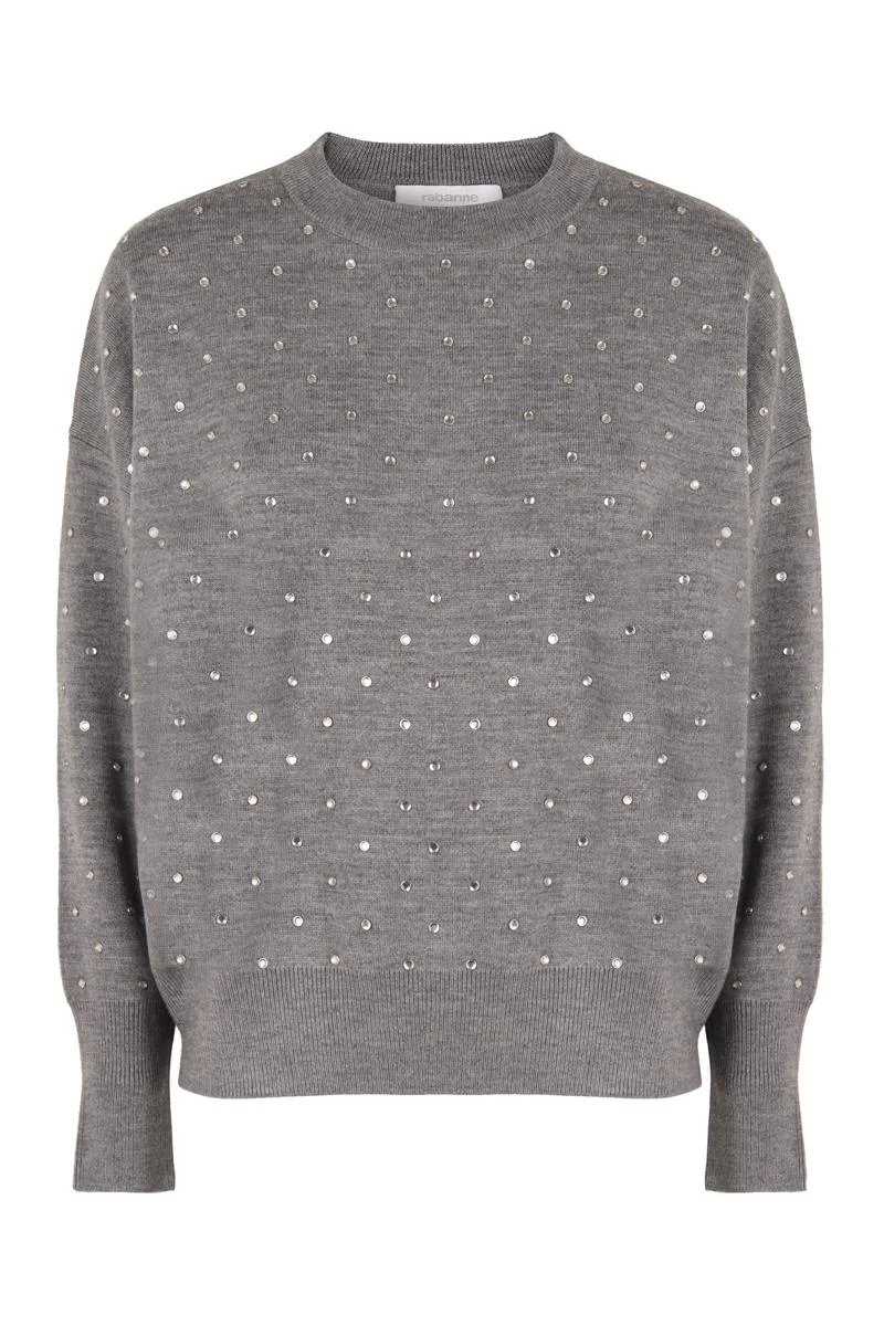 Rabanne Crew-Neck Wool Sweater - 1