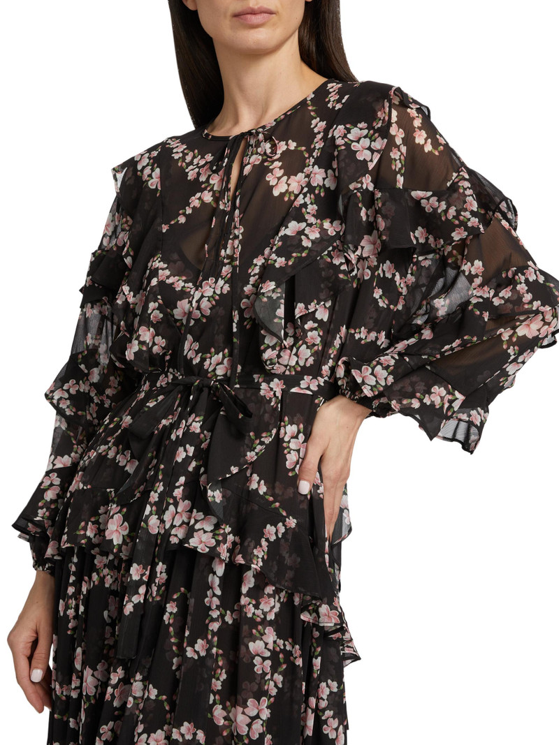 Women's Greta Chiffon Maxi Dress - Chained Blossom Chiffon 6