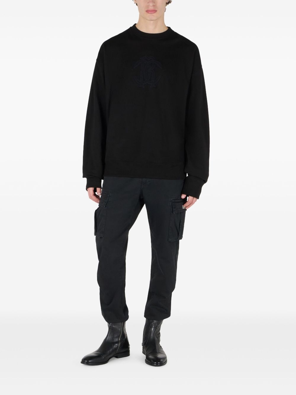 logo-embroidered sweatshirt - 2