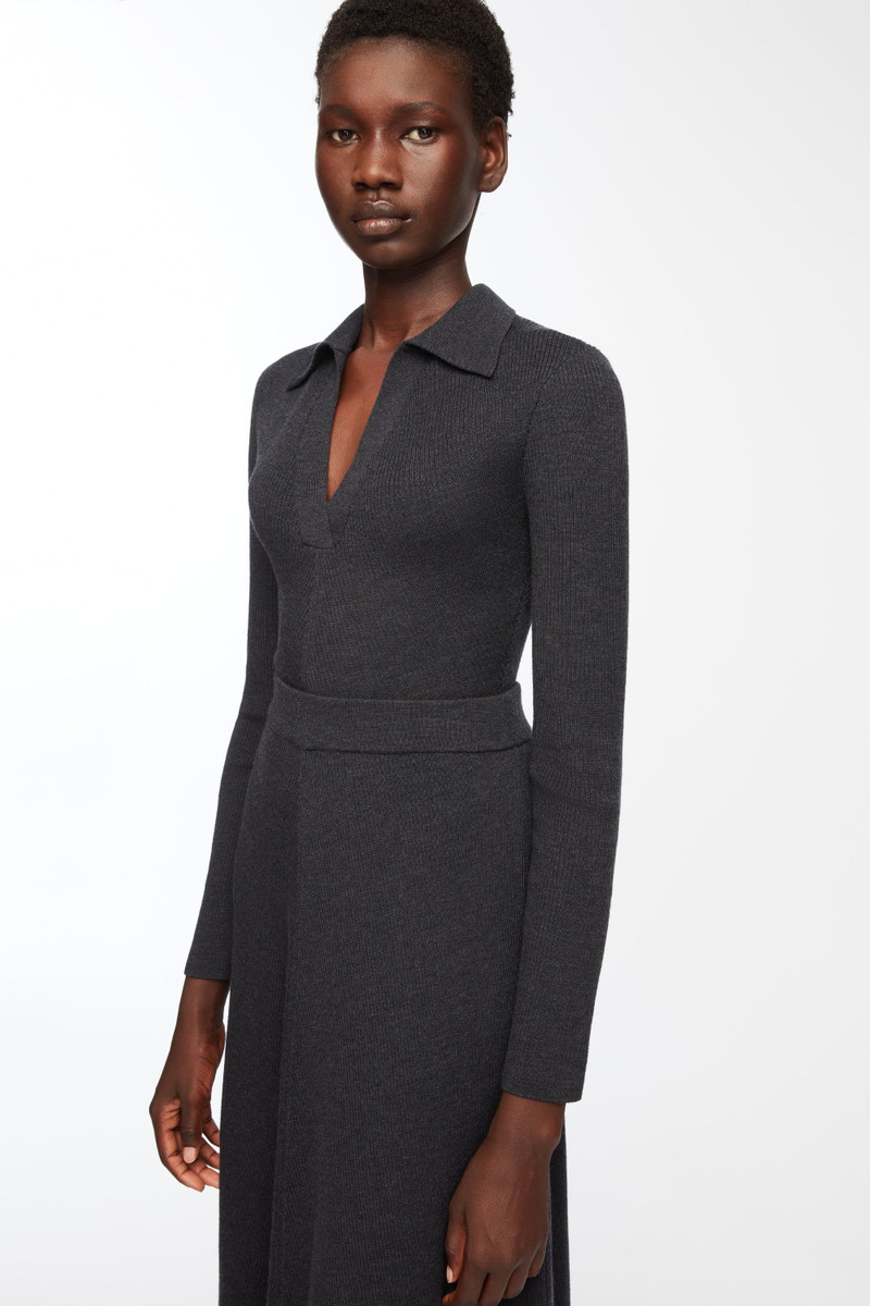 EMILIA WICKSTEAD Austin Knit In Charcoal Grey Cashfeel outlook