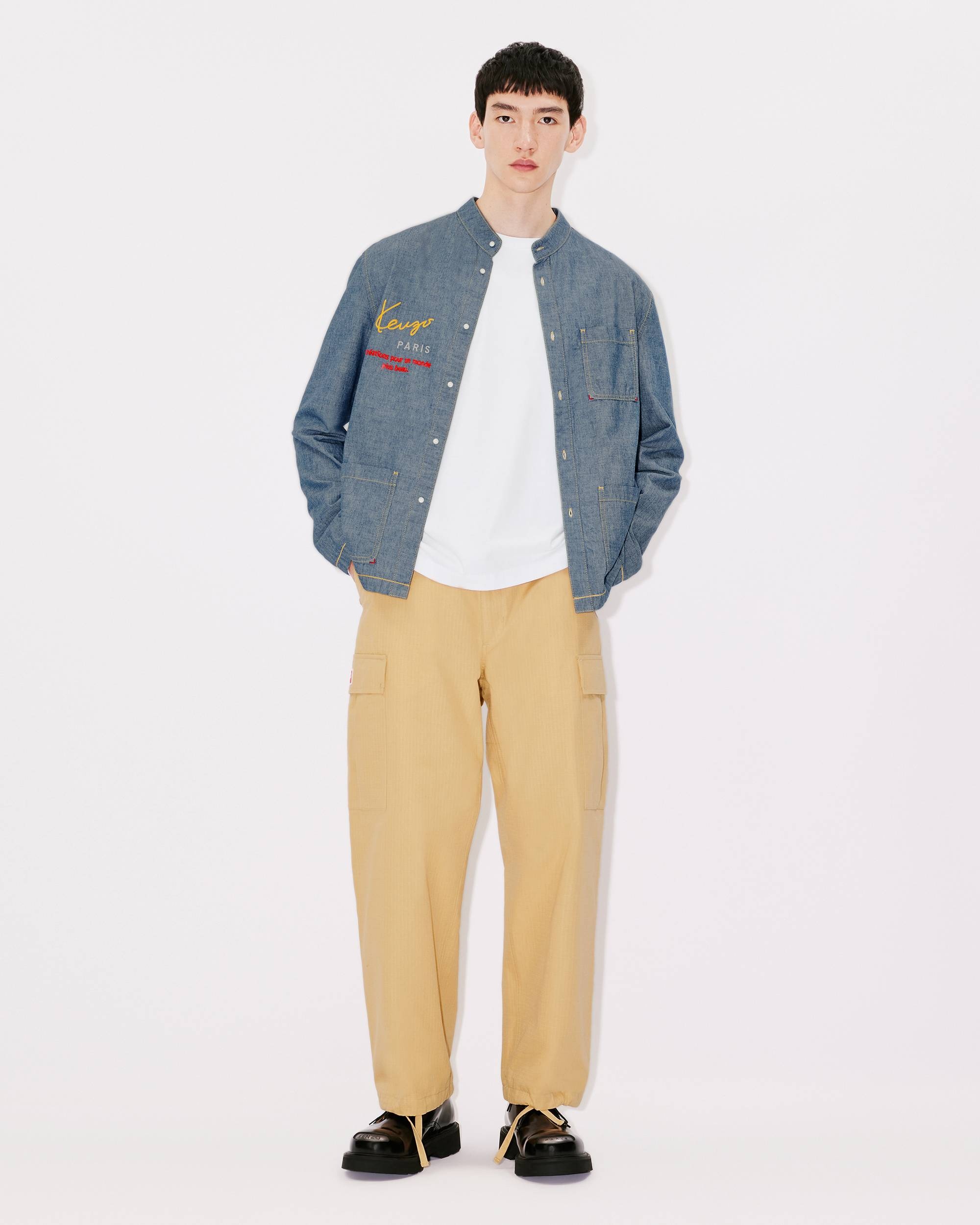Embroidered denim shirt - 5