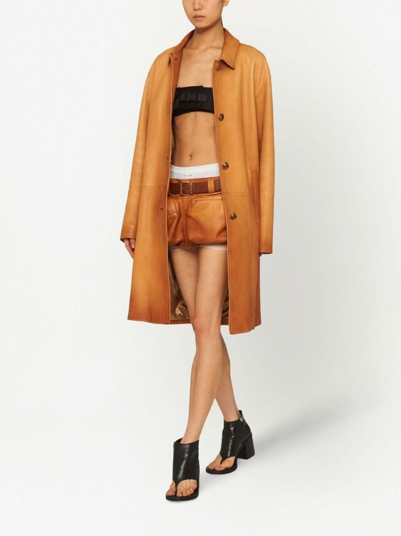 Miu Miu nappa leather coat outlook