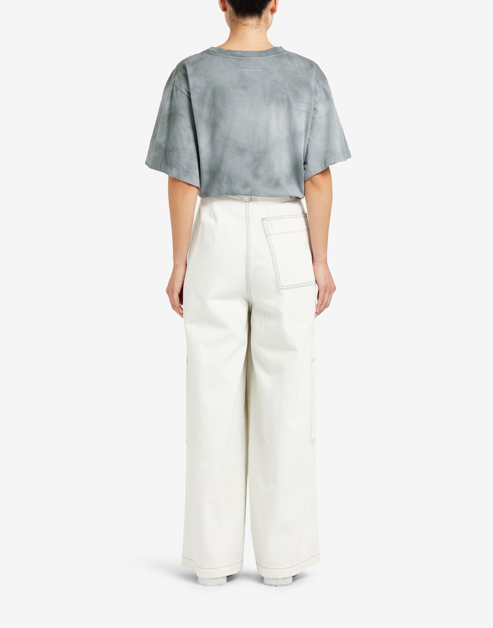 Wide-leg denim pants - 4