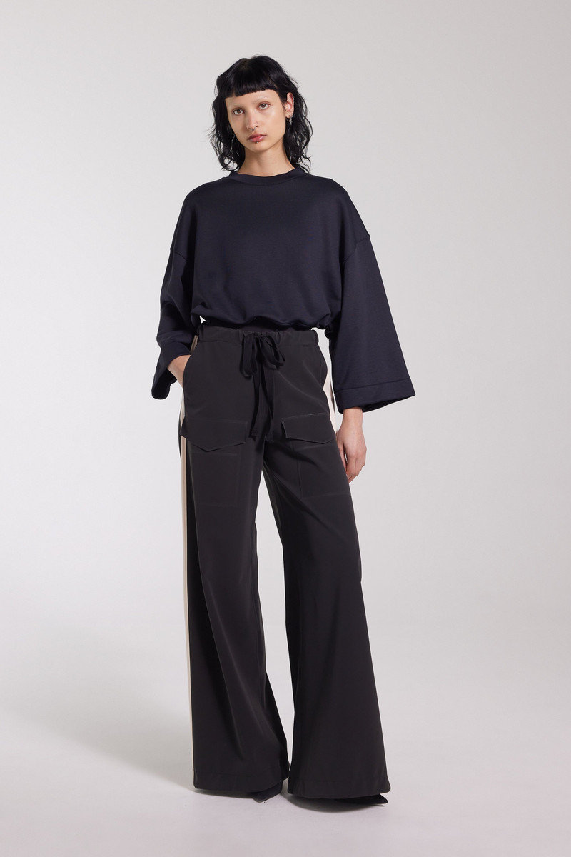 Stutterheim Jarla Stripe Trousers Black outlook