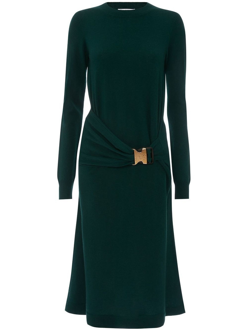 buckle-waist midi dress 1
