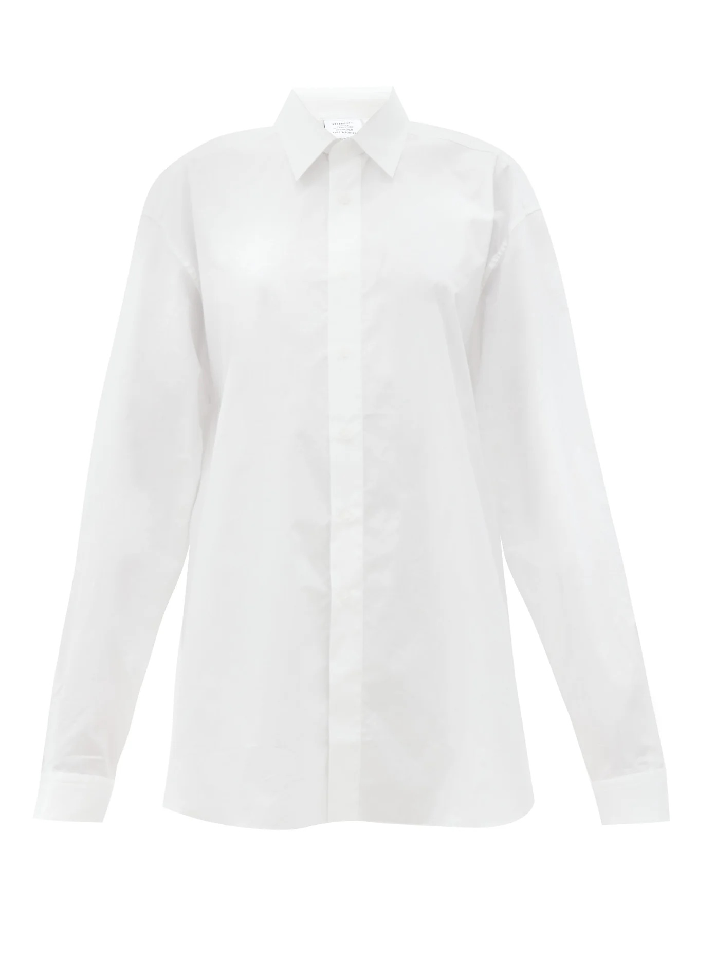 Oversized cotton-poplin shirt - 1