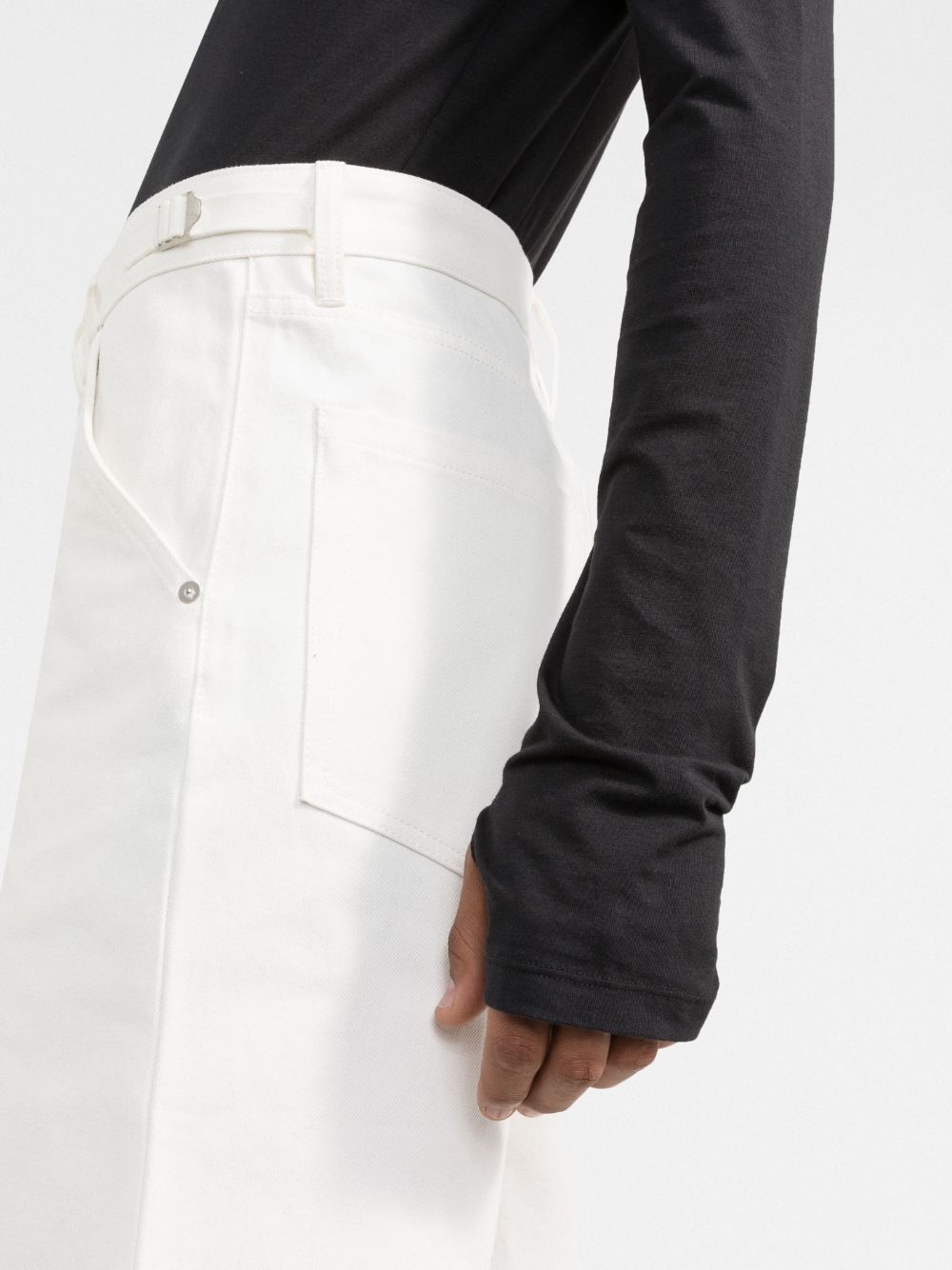 high-waisted A-line bermuda shorts - 5