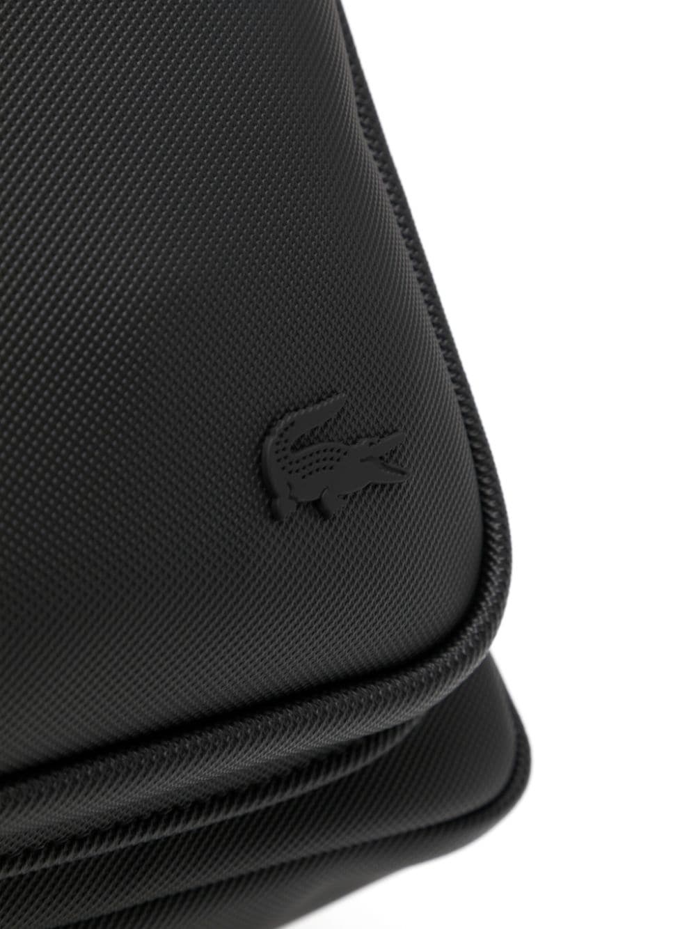 logo-embossed piquÃ© backpack - 4