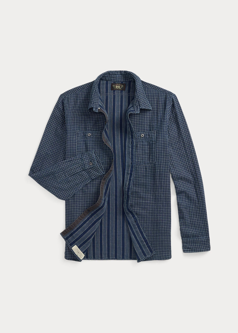 Indigo Checked Double-Faced Workshirt 3