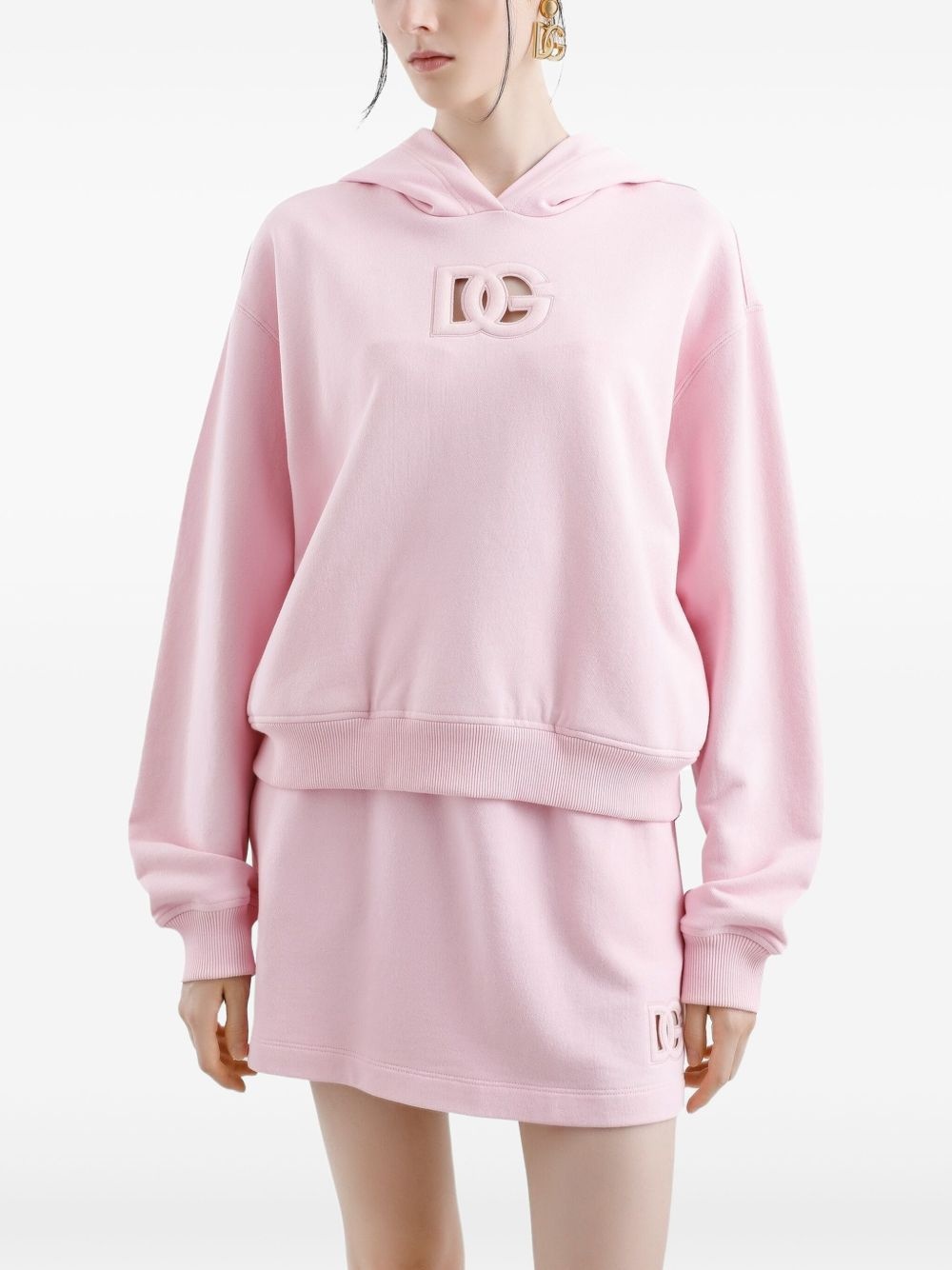 embossed-logo hoodie - 4
