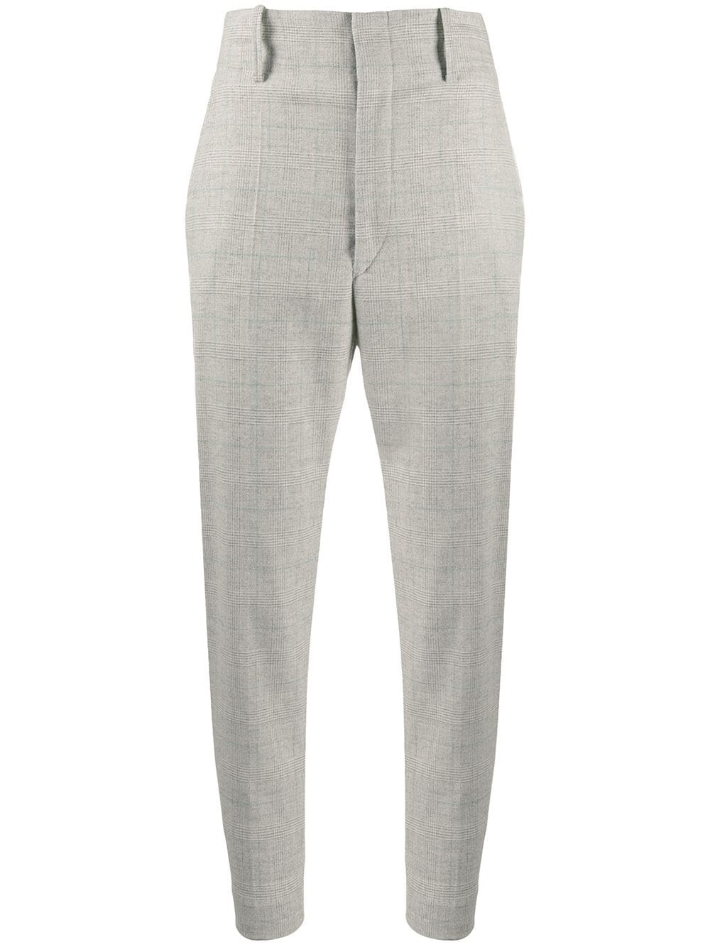 checkered tailored trousers - 1