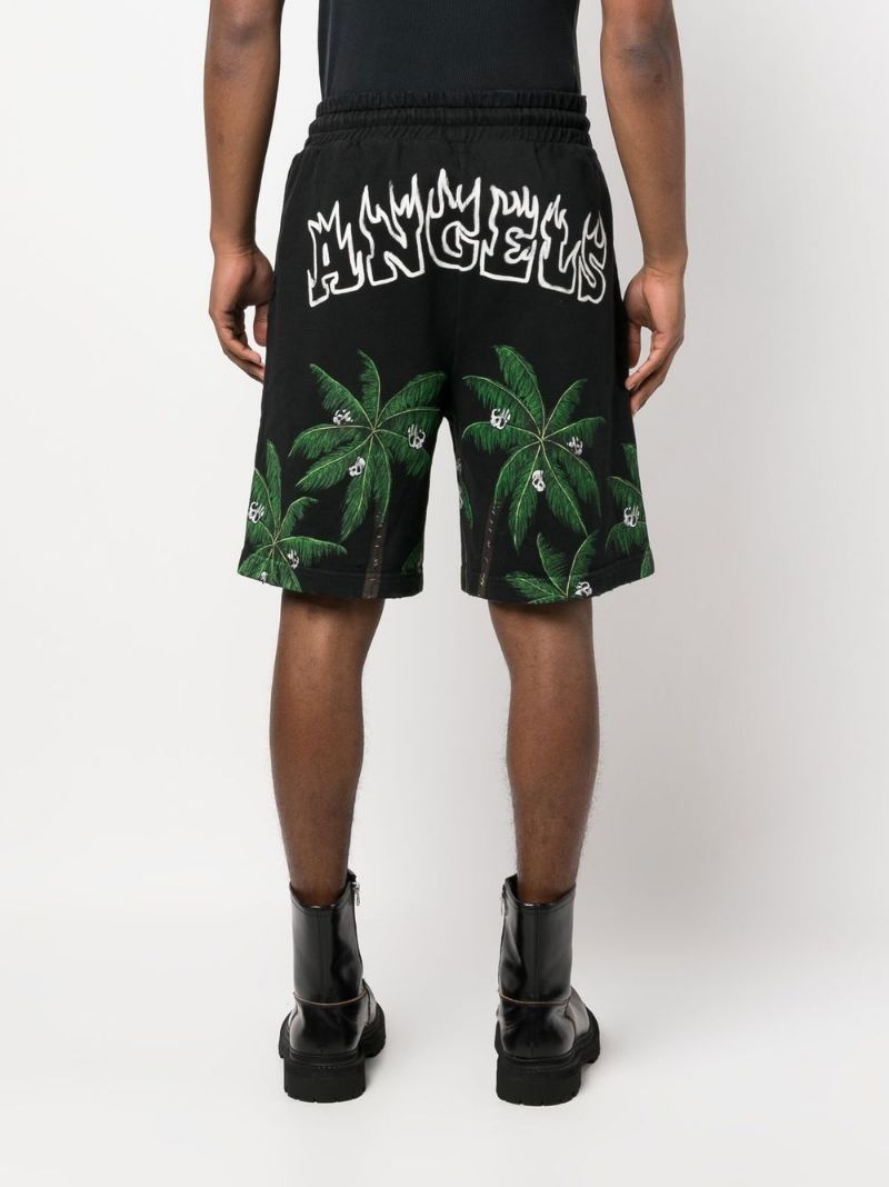 palm-print sweatshorts - 4