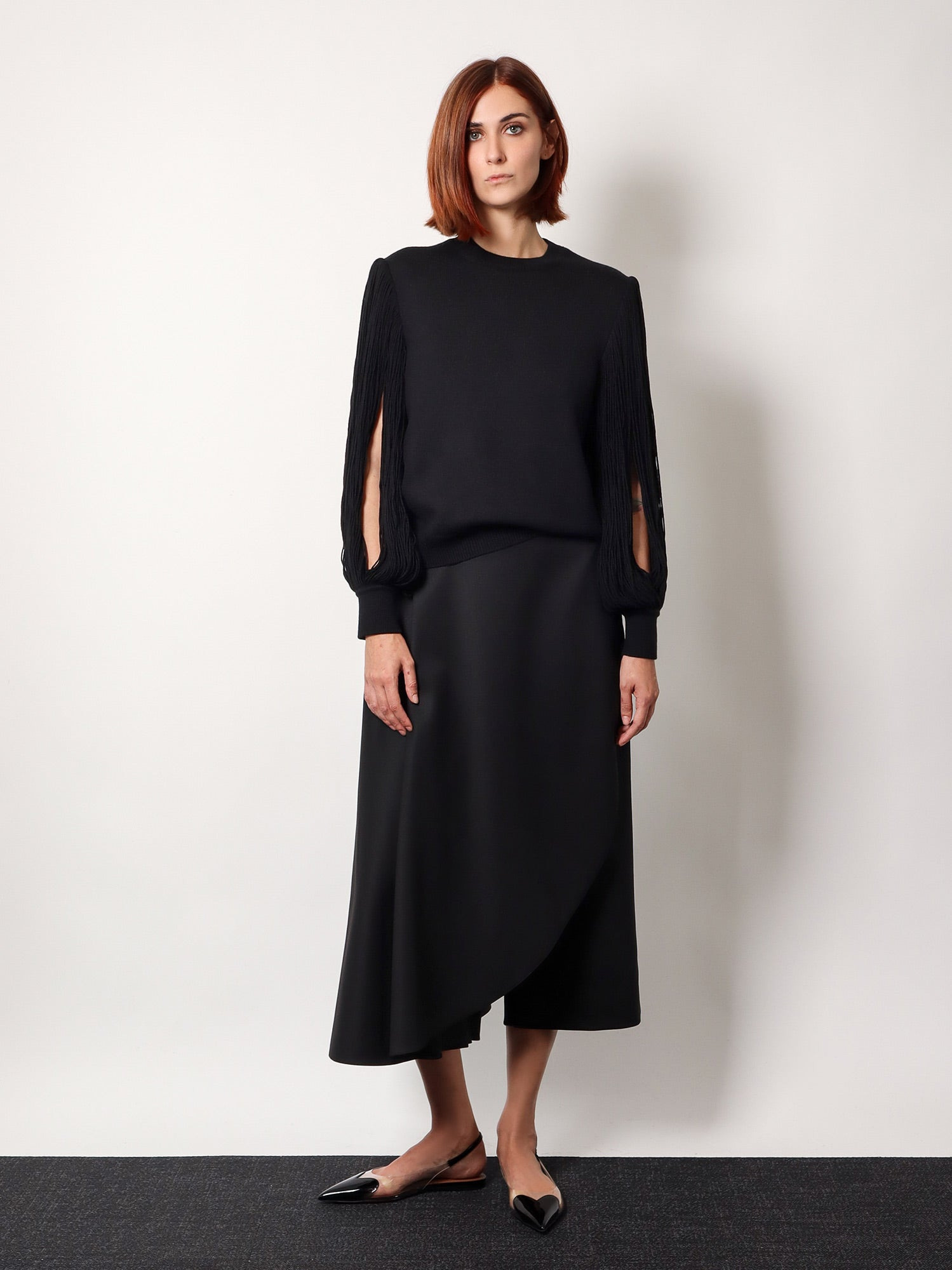Wool Sweater With Fringes Detail - 2