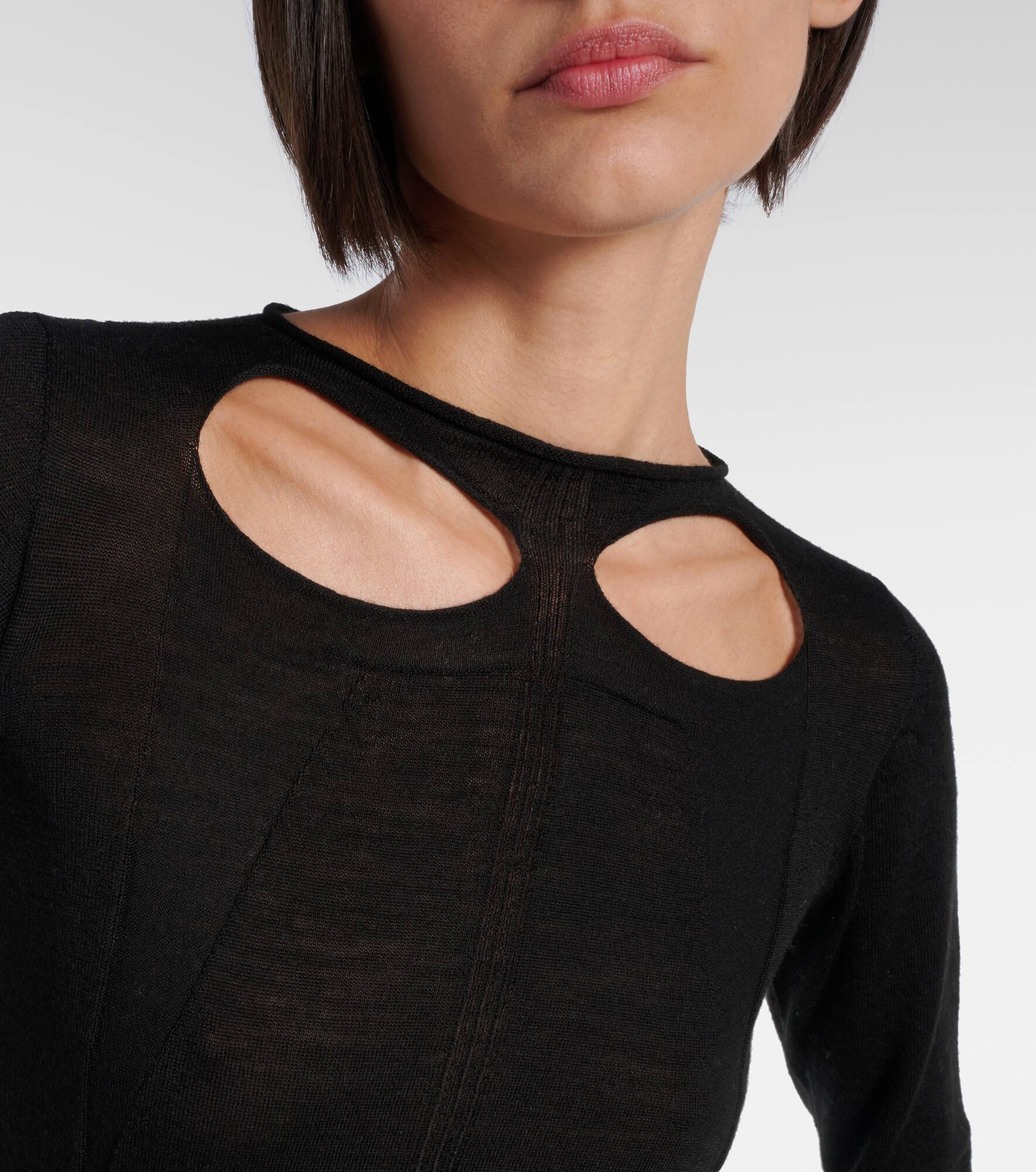 Cutout virgin wool sweater - 4