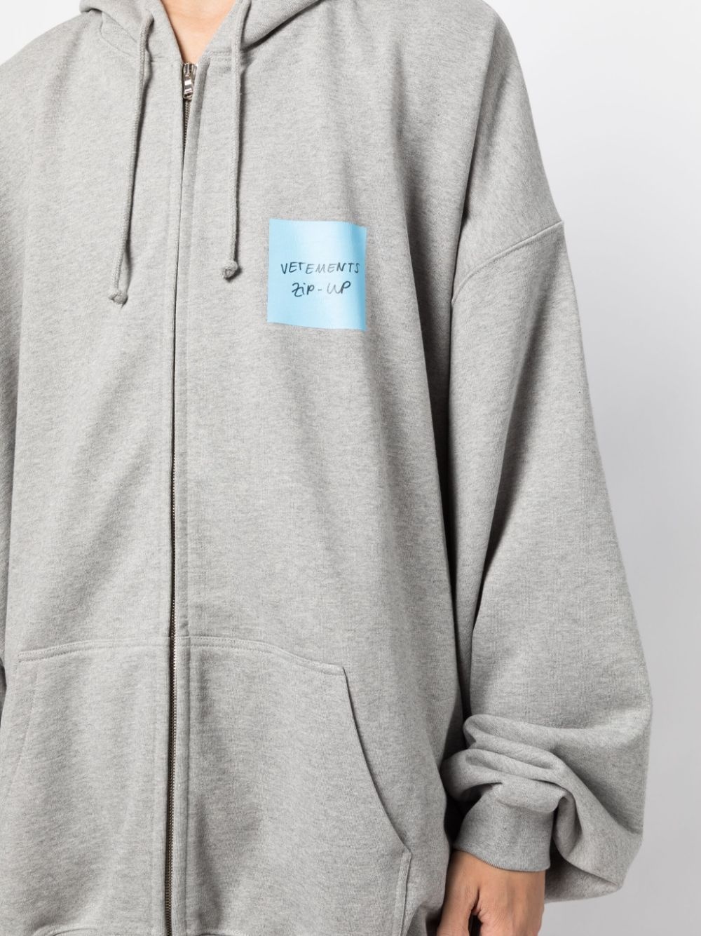 logo-print zip-up hoodie - 5
