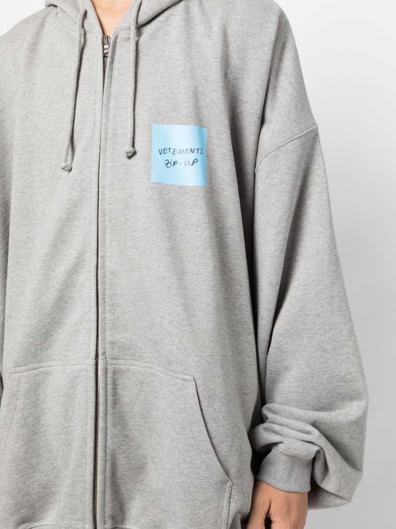 logo-print zip-up hoodie 5