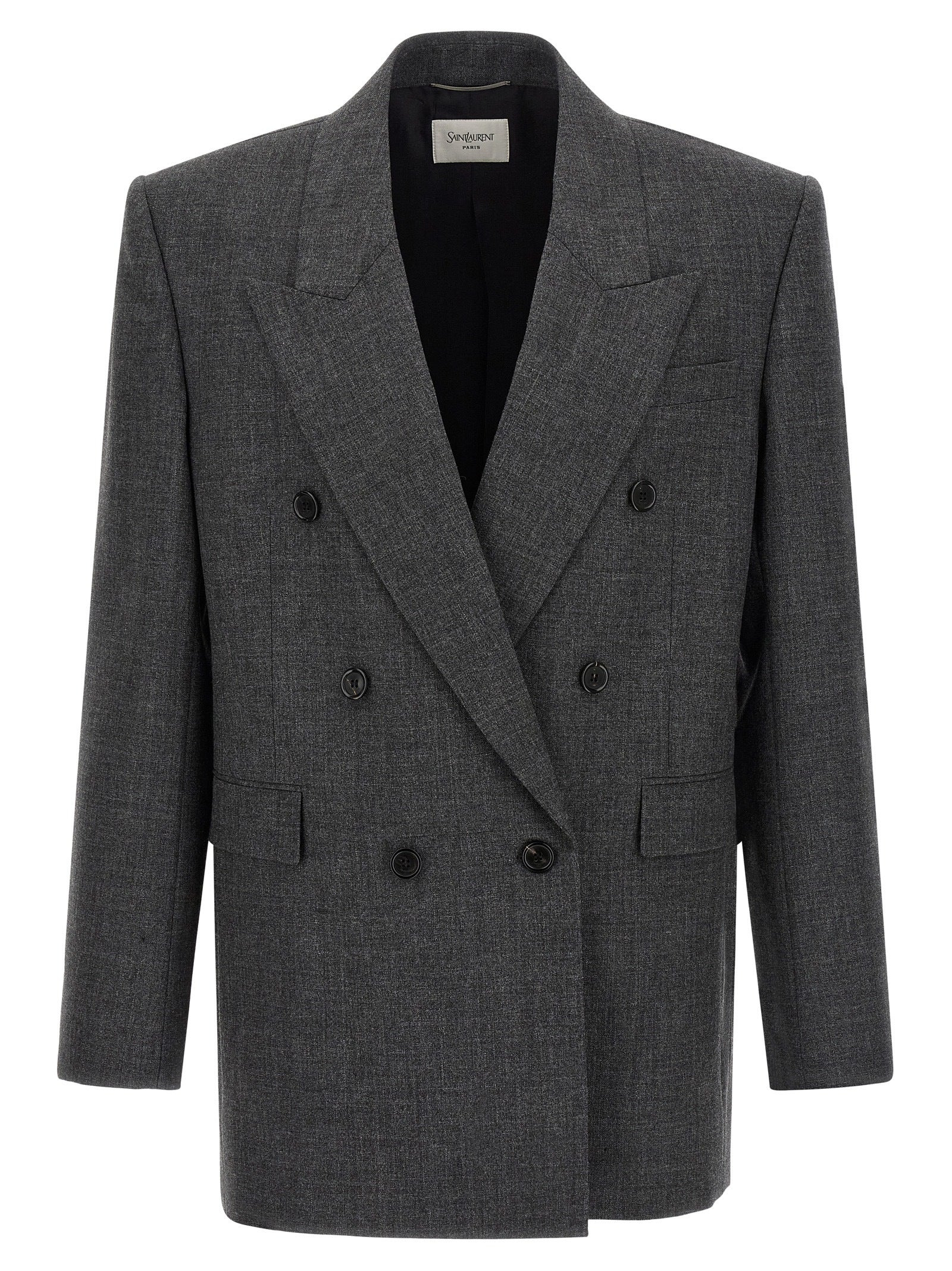 Double-Breasted Blazer Gray - 1