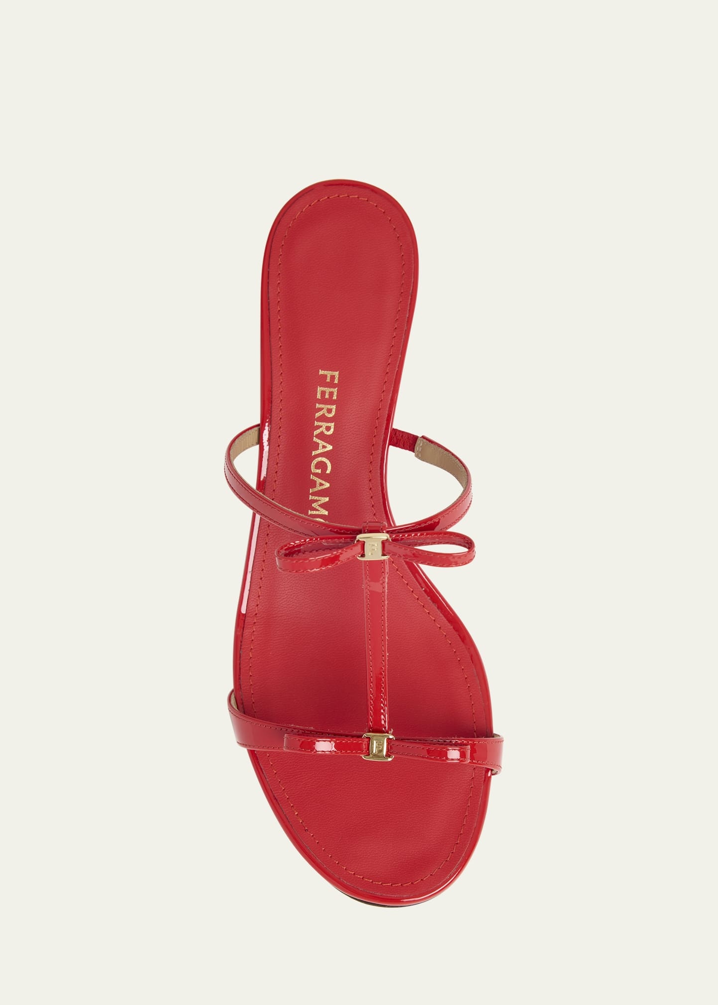 Abili Patent T-Strap Slide Sandals - 5