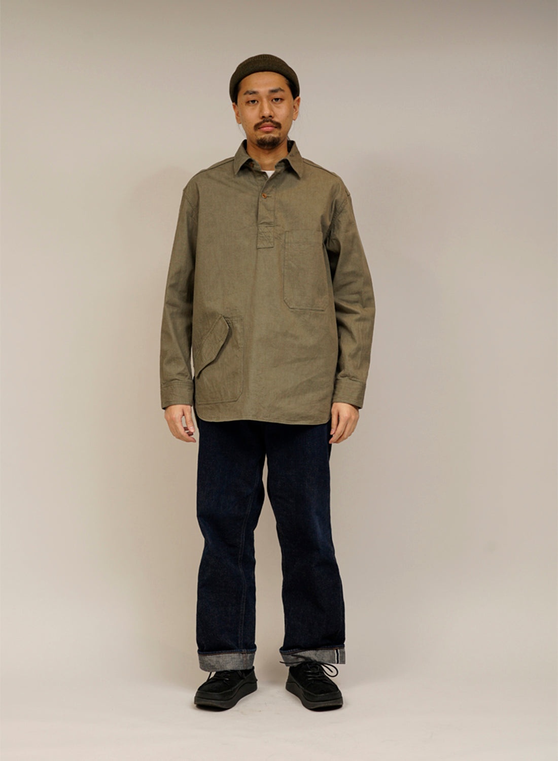 Pullover Shirt 10oz Denim in Green - 2