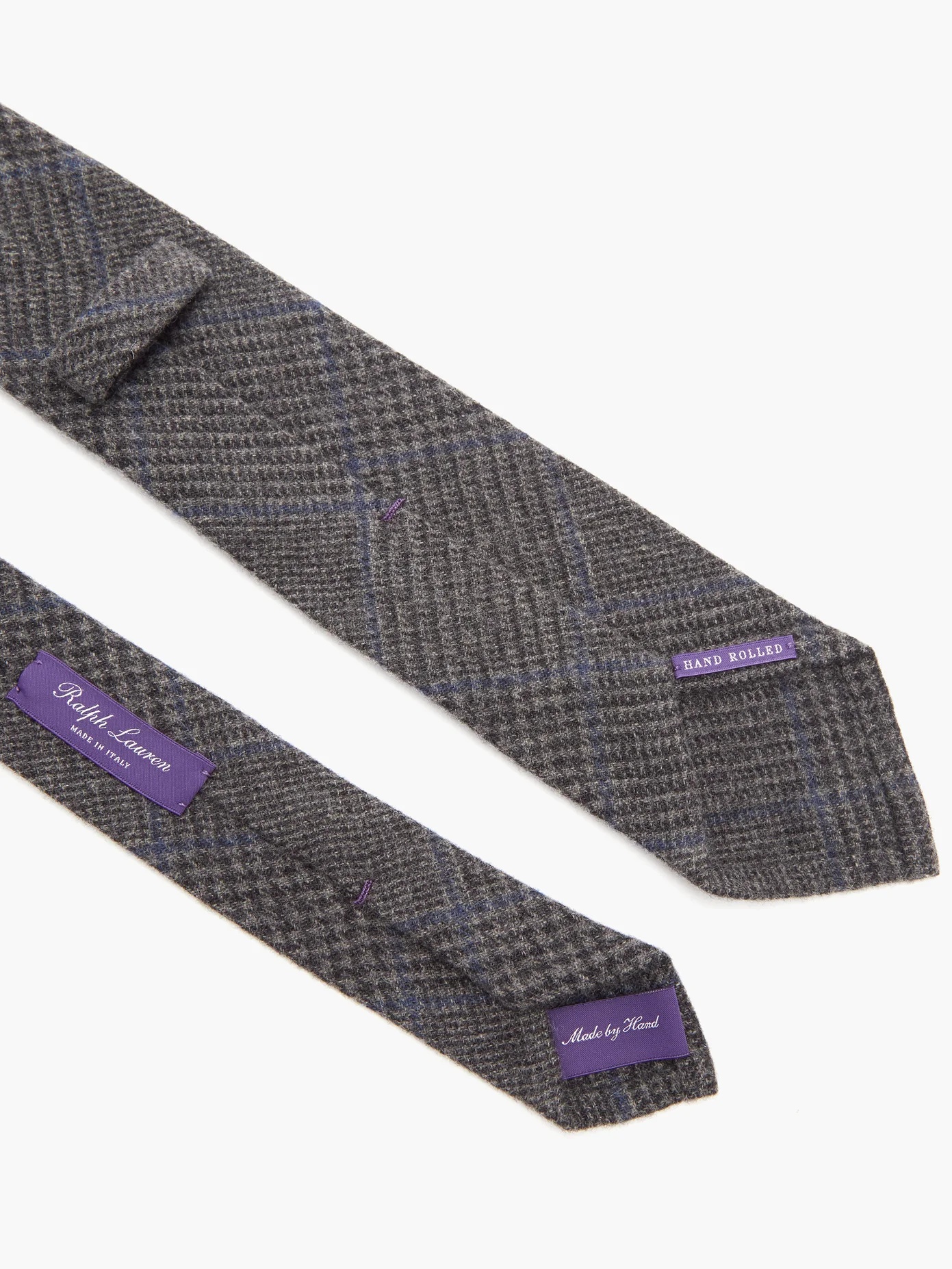 Checked cashmere tie - 4