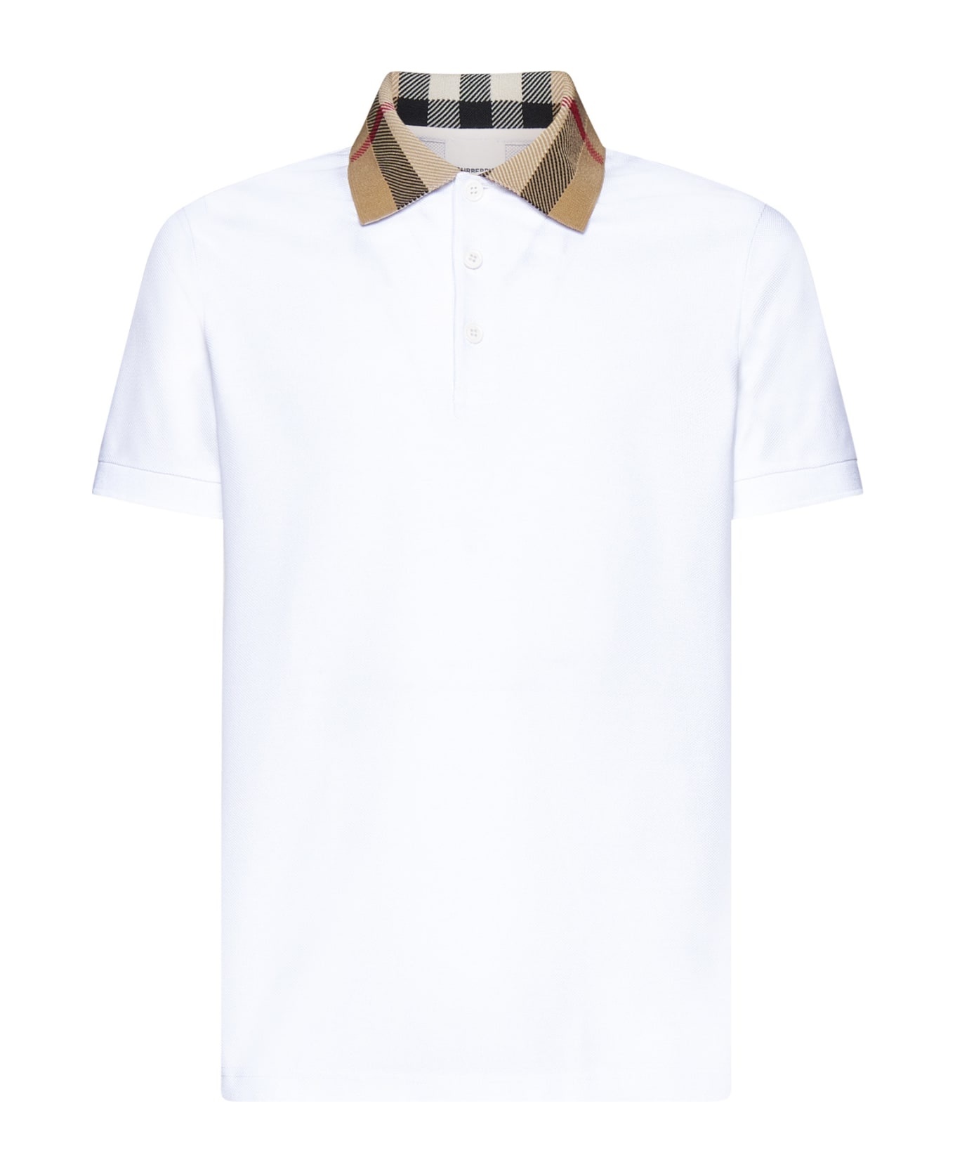Check Collar Cotton Polo - 1