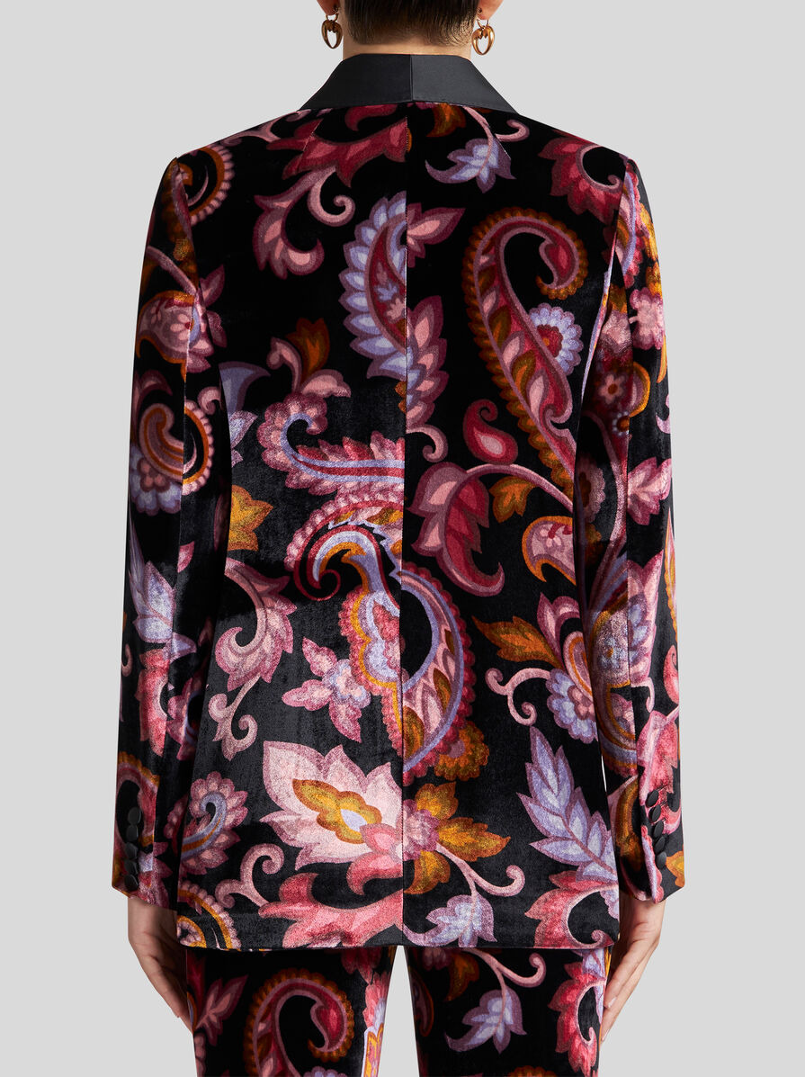 VELVET JACKET WITH PRINT - 5
