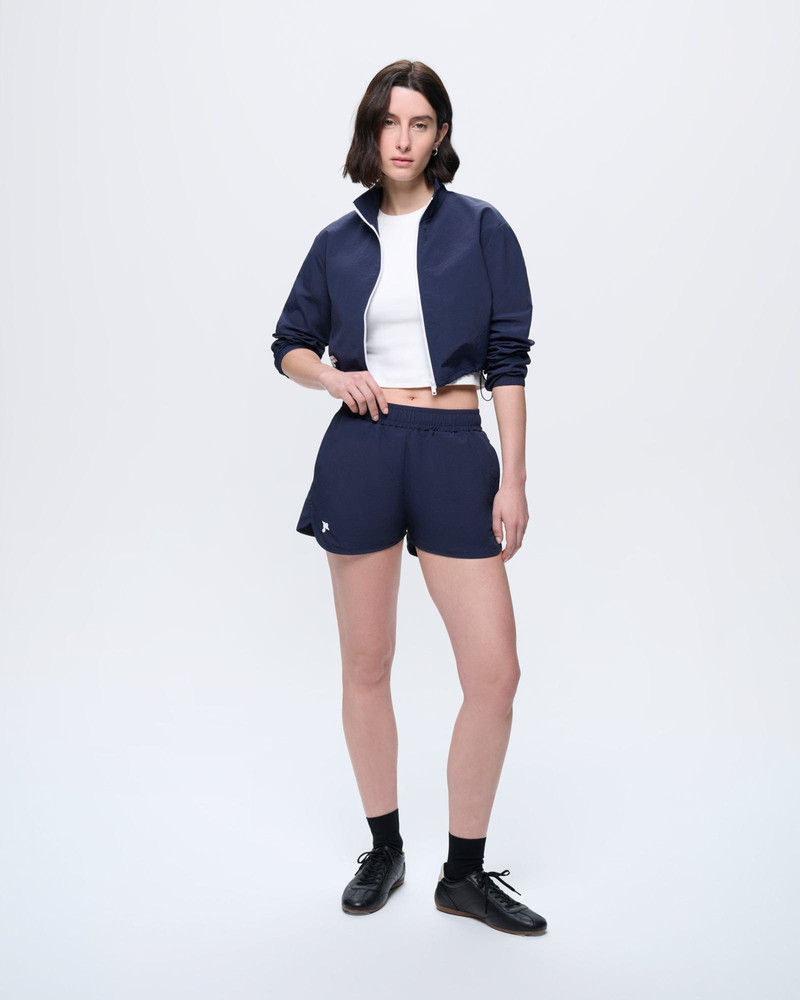 Womens Recycled Nylon Zip Up Jacket - Granite Navy 3