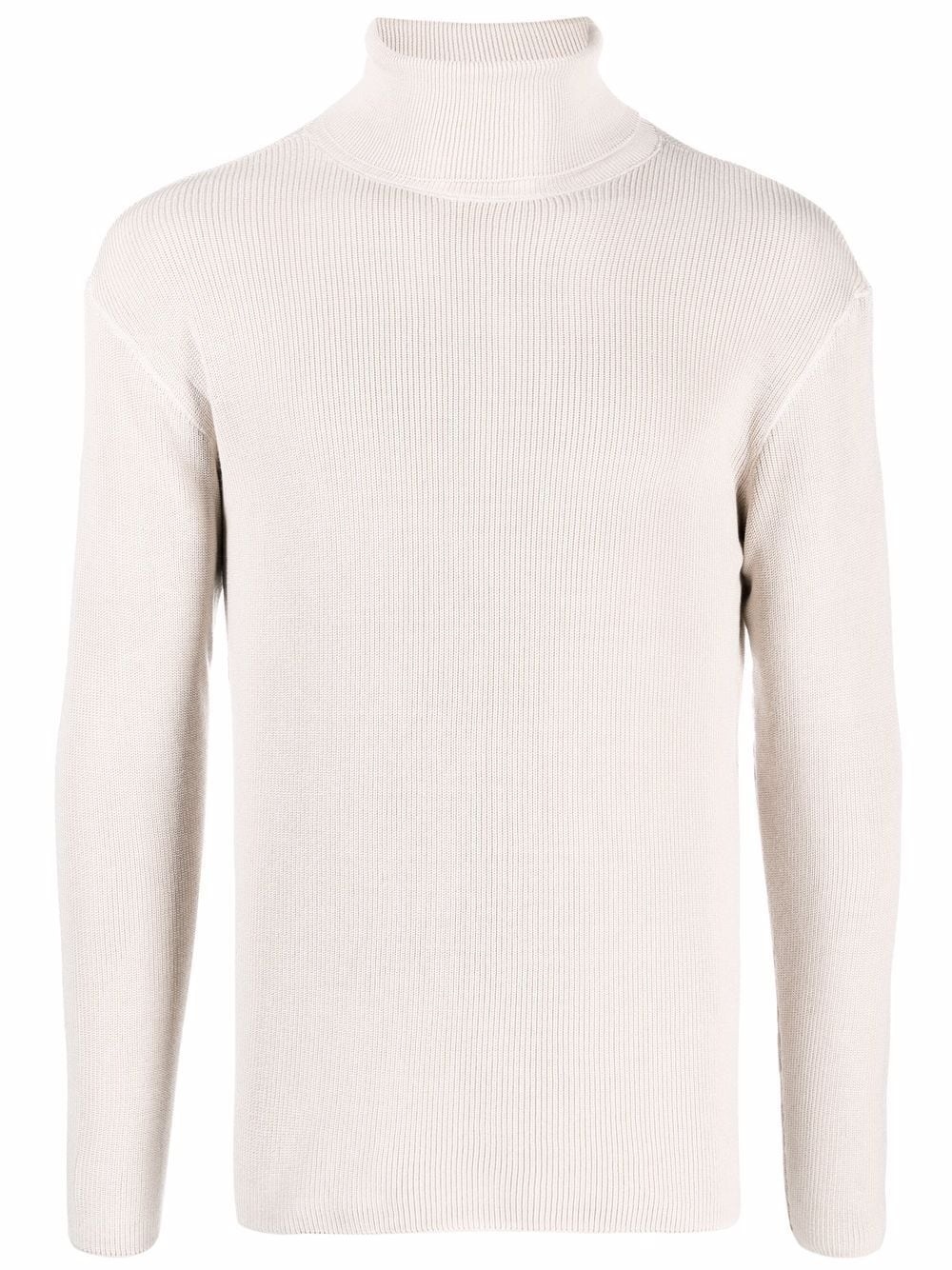 roll-neck ribbed-knit jumper - 1