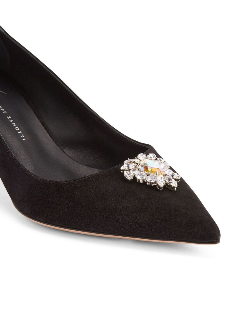 crystal-embellished leather pumps 4