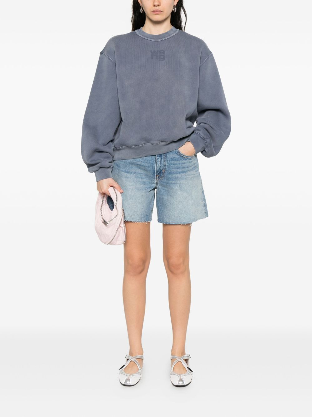 Sienna frayed-hem denim shorts - 2