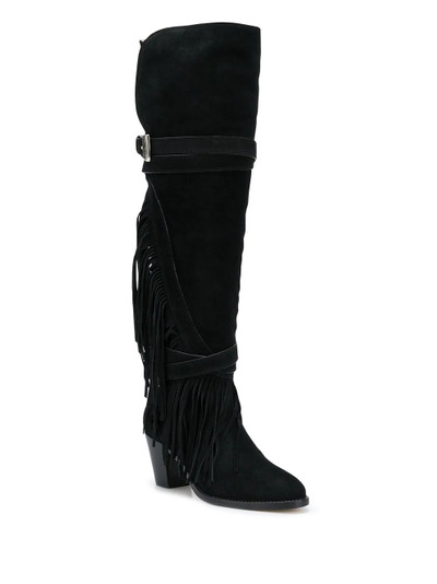 Etro fringed-detail knee-high boots  outlook