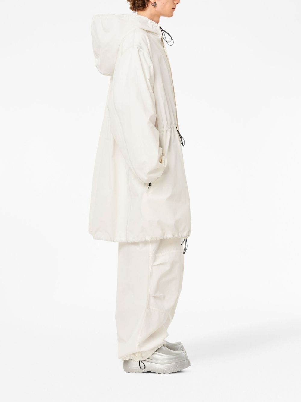 Balloon drawstring-fastening parka - 3