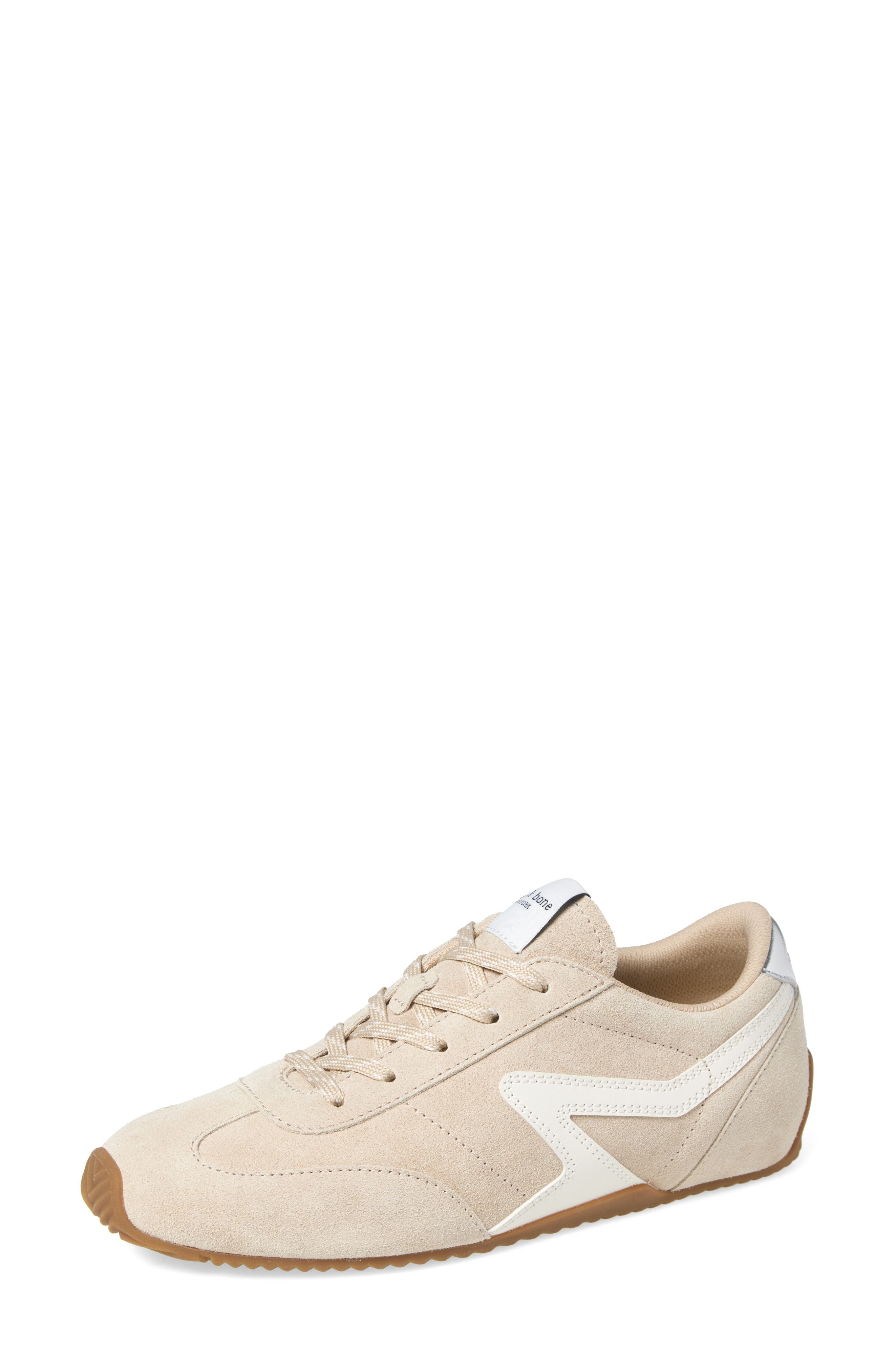 rag & bone Retro Runner Slim Ultra Sneaker in Macadamia Suede at Nordstrom - 1