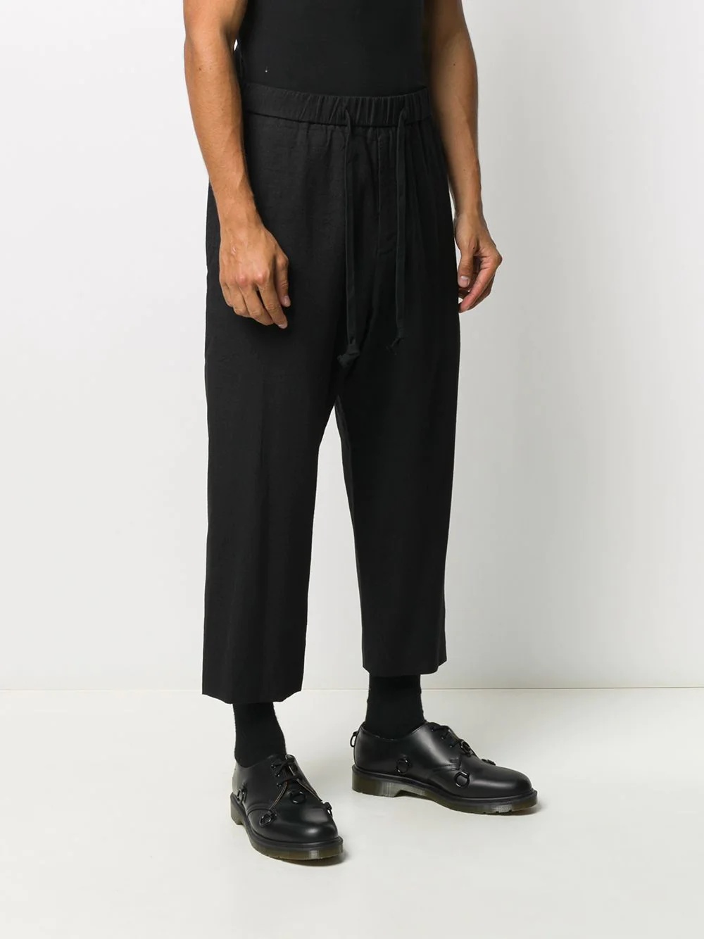 drawstring cropped trousers - 3