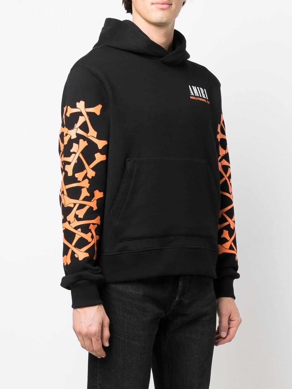Bones logo-print hoodie - 3