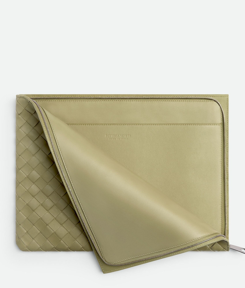 Bottega Veneta Intrecciato Half Zip Pouch outlook