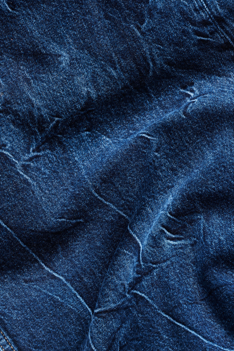 BLUE CRINKLED FUTURE DENIM MARRI JEANS 6