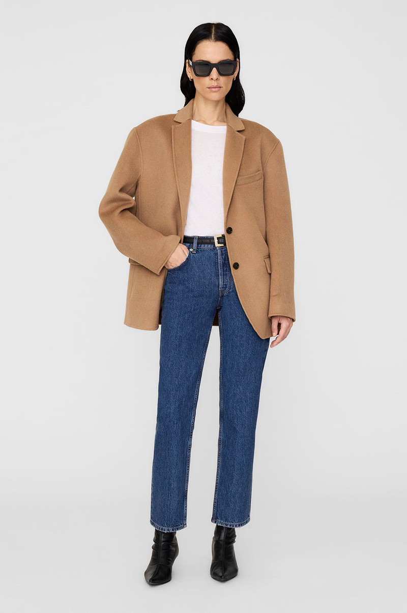 ANINE BING Quinn Blazer - Camel Cashmere Blend outlook