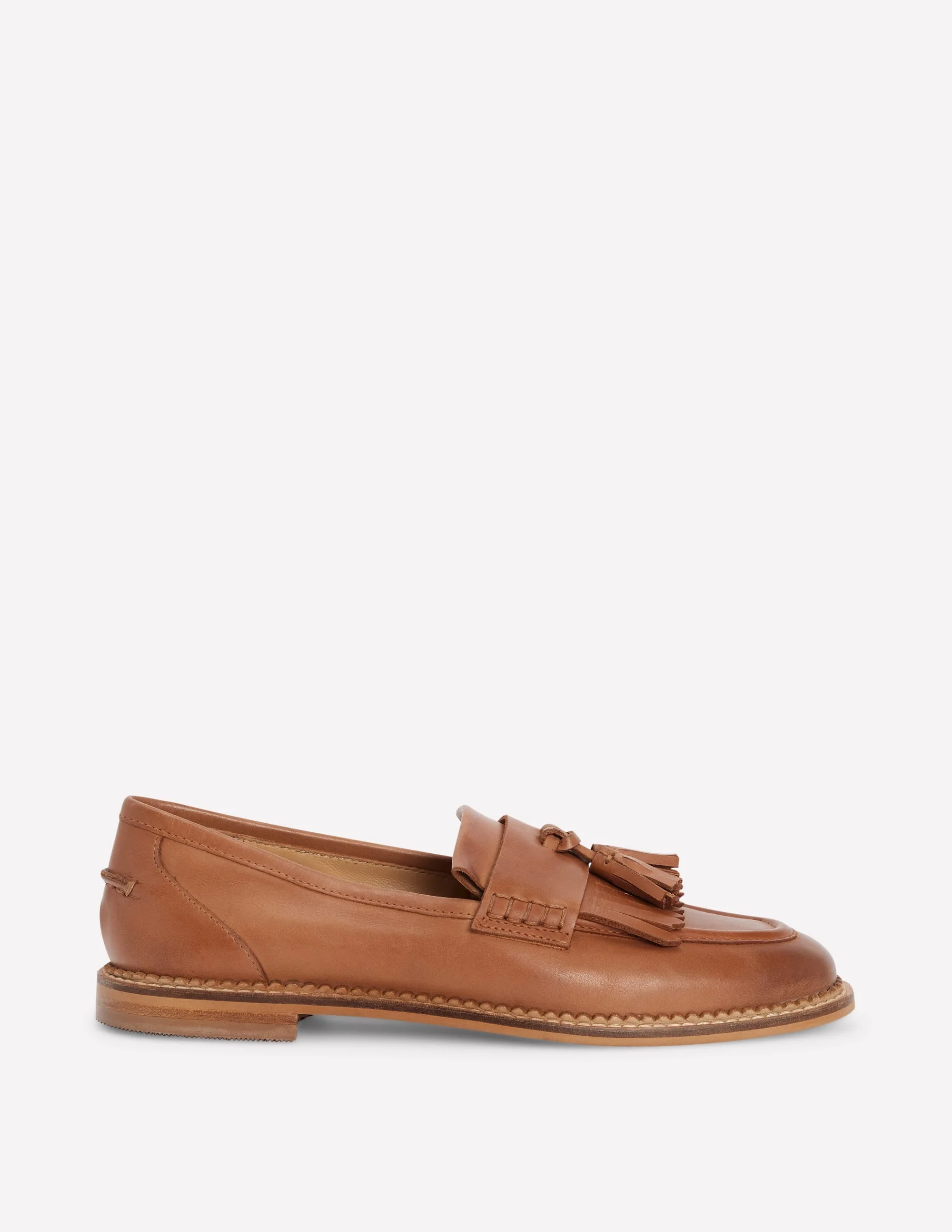 Nya Ghillie Flat Loafers-Tan - 1