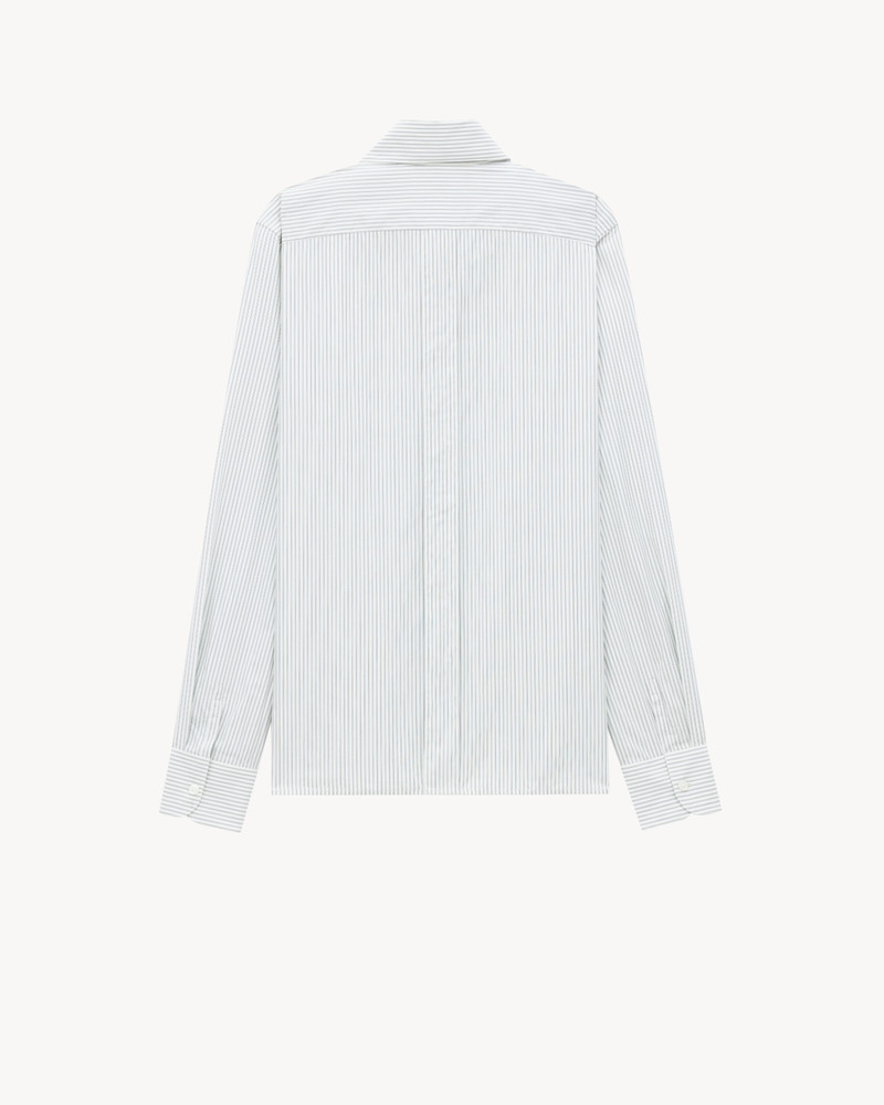 SAINT LAURENT CASSANDRE SHIRT IN PENCIL-STRIPE COTTON outlook